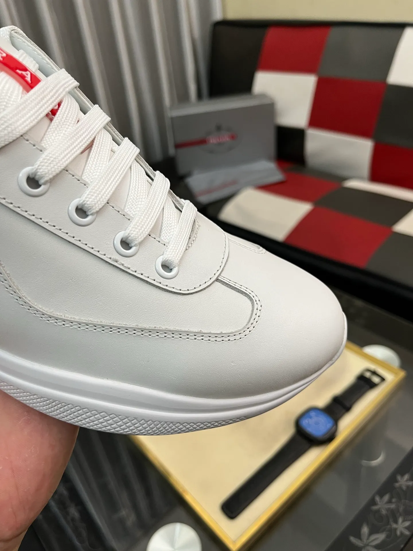 Men's shoes 💰400⌚️⌚️【PRADA】Prada casual shoes, originally developed 1:1, made of high-mercerized cowhide with imported cowhide, silk sheepskin lining, rubber outsole, comfortable and soft on the foot, size: 38-442️⃣Colors available